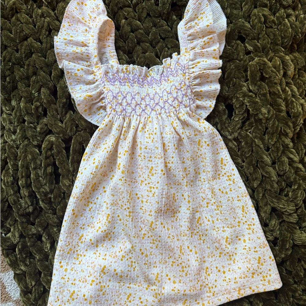 New with tags, unworn! 12- 18 months Zara Yellow and White Ruffled Dress